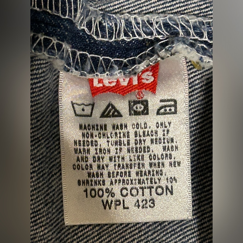Vintage Levis 501 WPL-423 Straight Leg Jeans Button Fly Size 36x30 Men’s - Picture 7 of 12